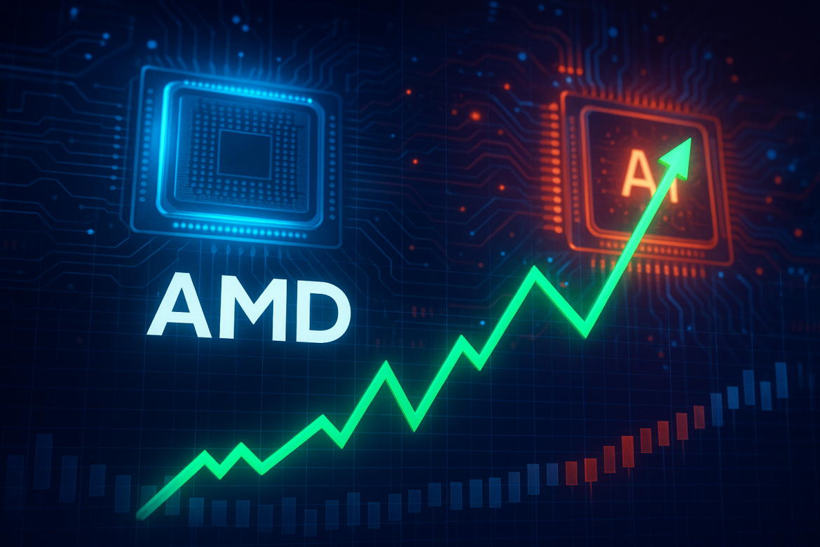 Advanced Micro Devices (AMD) shares surged 7% on Friday, boosted by optimism across the semiconductor sector and a wave of strong earnings and industry developments that reinforced investor confidence in chipmakers. The rally pushed AMD’s market capitalization to $400 billion for the first time, marking another milestone in the company’s remarkable 2025 performance.AMD’s $400 billion marketcap AMD shares rose 7.2% on Friday to trade near $251.94, lifting the company’s valuation above the $400 billion mark based on Dow Jones Market Data. Any closing price above $246.48 would secure AMD’s entry into the $400 billion market-cap club—a significant milestone for a company whose stock has more than doubled in value this year.A large portion of AMD’s recent gains came in the past month, <a href="https://invezz.com/news/2025/10/06/amd-leaps-26-after-striking-multibillion-dollar-deal-with-openai/">fueled by a major partnership with OpenAI</a>. The deal not only validated AMD’s technological capabilities but also signaled a growing role for the company in artificial intelligence (AI) infrastructure. Wall Street analysts have responded positively, viewing the collaboration as a strong endorsement of AMD’s competitiveness in the rapidly expanding AI computing market.As of Friday morning, AMD ranked as the 21st-largest company in the S&P 500 by market capitalization, up from 44th place at the start of the year. The rapid ascent underscores how quickly investor sentiment has shifted in favor of AMD amid a global rush to develop and deploy AI-driven computing systems.Intel’s strong quarter boosts sector sentimentAMD’s rally coincided with a broader surge in semiconductor stocks following upbeat results from Intel and new research developments from IBM. Intel reported <a href="https://invezz.com/news/2025/10/24/intel-shares-soar-on-surprise-profit-but-analysts-say-fight-far-from-over/">third-quarter revenue of $13.7 billion</a>, exceeding analyst expectations, and delivered adjusted earnings per share of $0.23, well above Wall Street’s forecast of just $0.02.Intel executives cited unexpectedly strong demand for PC processors as corporations upgrade hardware to transition to Microsoft’s Windows 11 operating system. CFO David Zinsner stated that the Windows refresh cycle and increased demand for AI servers have pushed current chip demand above supply levels—a trend expected to continue into 2026.Benchmark analyst Cody Acree reaffirmed a Buy rating and a $50 price target for Intel, highlighting the company’s improved execution and capital strength. Acree also pointed out that Intel’s positive forecast for PC sales bodes well for AMD, which serves the same markets for CPUs in both PCs and servers.Mizuho analyst Jordan Klein echoed that view, noting that AMD remains “best positioned from rising cloud and AI-related server CPU demand.” Intel’s strong quarter, he said, reinforces the outlook for AMD’s own sales momentum heading into next year.AI partnerships and market momentum drive growthThe semiconductor industry’s renewed momentum has been heavily influenced by breakthroughs in AI and advanced computing. AMD’s strategic partnership with OpenAI has become a focal point for investors, who see it as a sign that the company is gaining ground on rivals such as Nvidia and Intel in the high-performance computing segment.The broader sector has also been buoyed by IBM’s progress in quantum computing. The company announced that it successfully ran a quantum error correction algorithm on AMD-manufactured chips—a technological milestone that demonstrates the versatility and performance of AMD’s hardware.With demand for AI, cloud computing, and advanced chip architectures accelerating, AMD’s continued climb reflects both sector-wide optimism and confidence in its execution. The post <a href="https://invezz.com/news/2025/10/24/amd-stock-climbs-7-breaching-400b-market-cap-amid-chip-sector-rally/">AMD stock climbs 7%, breaching $400B market cap amid chip sector rally</a> appeared first on <a href="https://invezz.com/">Invezz</a>