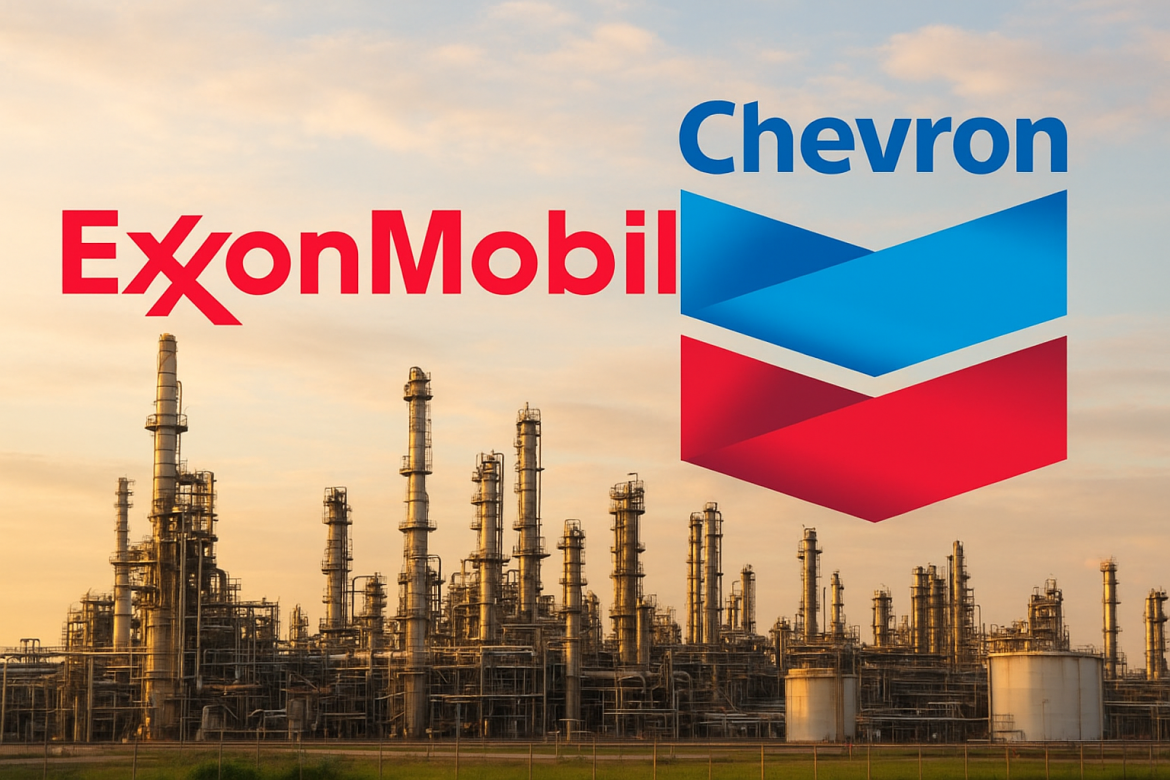 Exxon Mobil and Chevron, two of the world’s largest oil producers, reported weaker third-quarter results on Friday as lower crude prices and rising expenses dented profitability. Despite the downturn, both companies reaffirmed plans to ramp up production, betting on long-term demand resilience even as global oil prices hover near $60 a barrel.Exxon posts lower profit but maintains aggressive production growthExxon’s quarterly profit fell 12% year-on-year to $7.5 billion, or $1.76 per share, missing analysts’ expectations of $1.82 per share, according to FactSet. “We delivered the highest earnings per share we’ve had compared to other quarters in a similar oil-price environment,” said CEO Darren Woods, referring to periods in the last decade when prices ranged from $65 to $75 a barrel.The company attributed the decline to softer crude prices, weak chemical margins, higher depreciation, and lower base volumes following divestments. These factors were only partially offset by robust output growth in key fields.Exxon’s production in the Permian Basin, the largest oil field in the United States, hit a record of nearly 1.7 million oil-equivalent barrels per day. In Guyana, where Exxon leads a consortium responsible for one of the most significant oil finds of the century, production surpassed 700,000 barrels per day.The company returned $9.4 billion to shareholders through dividends and share buybacks during the quarter. Exxon executives said the company’s balance sheet remains strong, positioning it to sustain investment in growth projects despite near-term market weakness.Share price of Exxon Mobile slipped by 1.52% during premarket hours on Friday. Chevron hit by acquisition costs and lower oil pricesChevron reported a steeper 21% decline in quarterly profit, earning $3.5 billion for the period. The company’s results were hurt by weaker crude prices and transaction expenses from its $53 billion acquisition of Hess Corporation, completed in July.Chevron recorded a net loss of $235 million tied to severance and integration costs from the Hess deal. Revenue fell slightly to $48.17 billion from $48.93 billion a year earlier, though it still topped analysts’ estimates of $47.23 billion.Upstream earnings dropped to $3.3 billion from $4.59 billion a year earlier, while downstream earnings nearly doubled to $1.14 billion, helped by stronger refining margins.Chevron’s oil and gas output reached a record 4.1 million barrels of oil equivalent per day, up 21% from a year ago. The increase was largely driven by production gains in Kazakhstan, the Gulf of Mexico, and the Permian Basin, as well as the integration of Hess’s assets.Oil majors brace for volatile pricesThe weak results from both companies come amid a challenging global energy landscape marked by easing OPEC+ production cuts and growing concerns about an economic slowdown. The resulting supply glut has kept crude prices under pressure, even as demand remains steady in emerging markets.Eimear Bonner, Chevron’s finance chief, said the company’s portfolio was well-positioned to endure price volatility. “We expect we’ll come through that cycle like we always do, and our portfolio is strong and resilient,” she said.Both Exxon and Chevron signaled confidence in the long-term outlook for oil, emphasizing their plans to boost output in major producing regions. Still, analysts said sustained weak prices could test that optimism in the quarters ahead.The post <a href="https://invezz.com/news/2025/10/31/exxon-and-chevron-profits-dip-as-oil-prices-slide/">Exxon and Chevron profits dip as oil prices slide</a> appeared first on <a href="https://invezz.com/">Invezz</a>